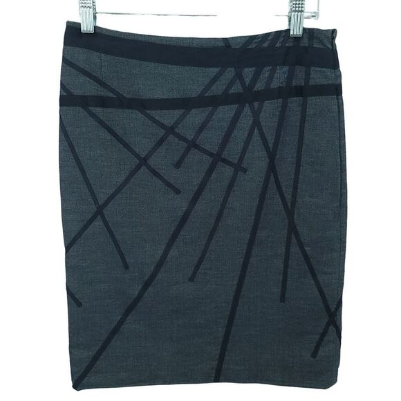 Akris Blue Mini Skirt with Abstract Design - Picture 1 of 10